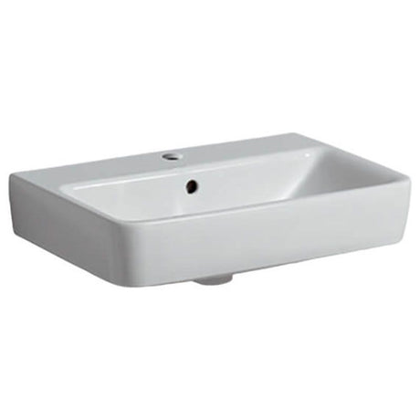 Geberit Selnova 1 Tap Hole Compact Wash Basin 550mm - White - 501.509.00.6 - TAP 'N' SHOWER