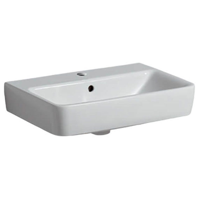 Geberit Selnova 1 Tap Hole Compact Wash Basin 550mm - White - 501.509.00.6 - TAP 'N' SHOWER