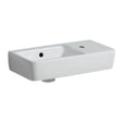 Geberit Selnova 1 Tap Hole Compact RH Countertop Basin 500mm - White - 501.513.00.7 - TAP 'N' SHOWER