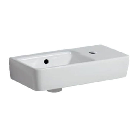 Geberit Selnova 1 Tap Hole Compact RH Countertop Basin 500mm - White - 501.513.00.7 - TAP 'N' SHOWER