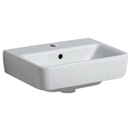 Geberit Selnova 2 Tap Holes Compact Countertop Basin 450mm - White - 501.516.00.7 - TAP 'N' SHOWER