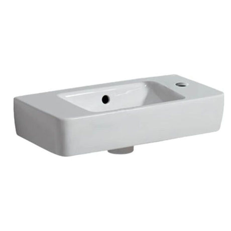 Geberit Selnova 1 Tap Hole Compact RH Countertop Basin 400mm - White - 501.517.00.7 - TAP 'N' SHOWER