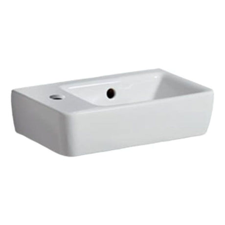 Geberit Selnova 1 Tap Hole Compact LH Countertop Basin 400mm - White - 501.518.00.7 - TAP 'N' SHOWER