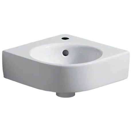 Geberit Selnova 1 Tap Hole Compact Corner Basin 450mm - White - 501.519.00.6 - TAP 'N' SHOWER
