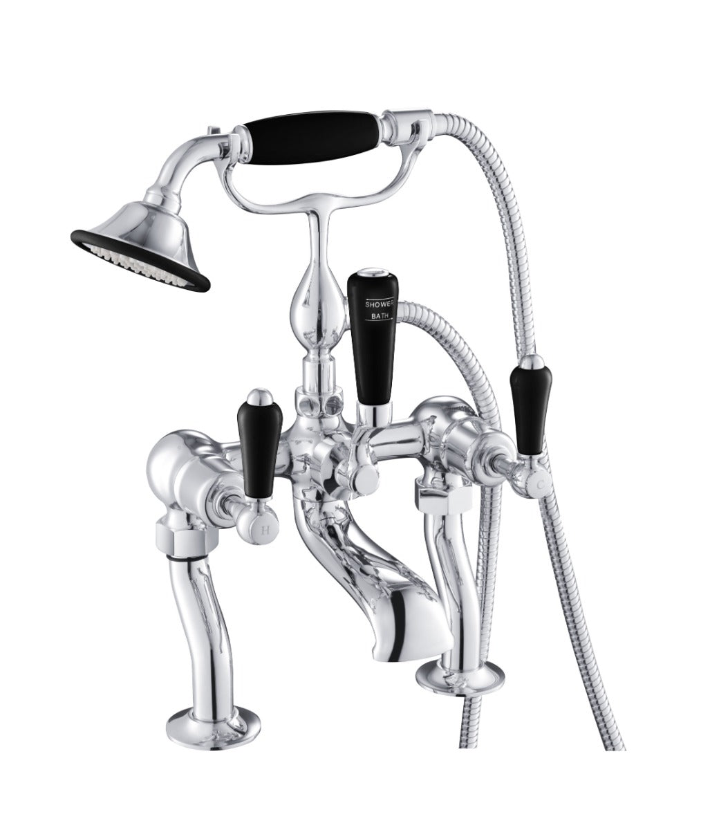 JTP Deck Mounted Bath Shower Mixer with Kit - Chrome - GB85275 - TAP 'N' SHOWER