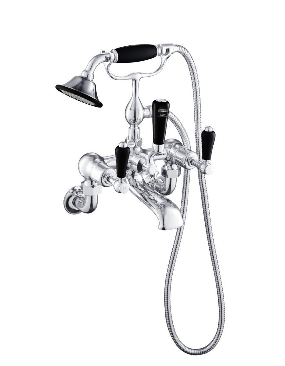 JTP Bath Shower Mixer Wall Mounted with Kit - Chrome - GB85275WM - TAP 'N' SHOWER