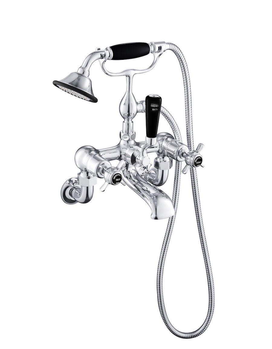 JTP Bath Shower Mixer Wall Mounted with Kit - Chrome - GB98275WM - TAP 'N' SHOWER