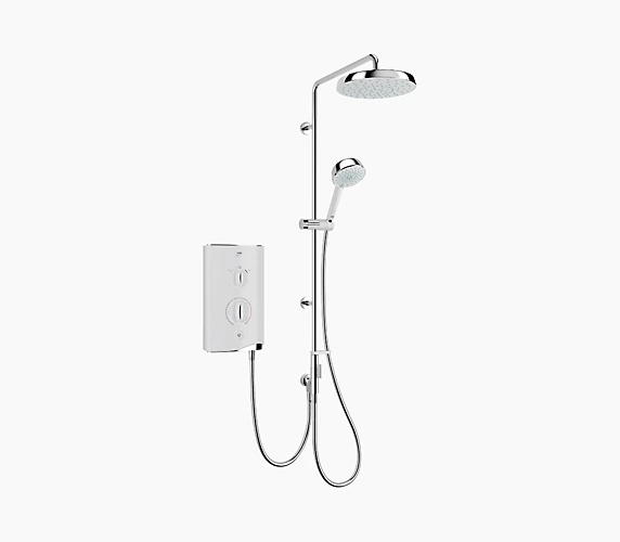 Mira Sport Manual Dual 9.8 kW Electric Shower - White/Chrome - 1.1746.825 - TAP 'N' SHOWER