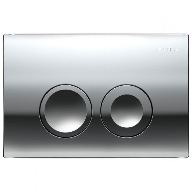 Geberit Delta25 Flush Plate for Dual Flush - Gloss Chrome Plated - 115.125.21.5 - TAP 'N' SHOWER