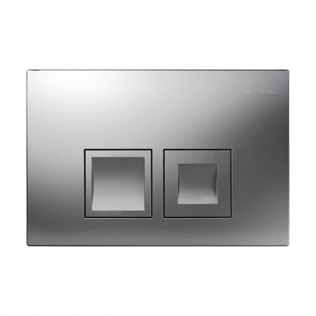 Geberit Delta35 Flush Plate for Dual Flush - Matt Chrome Plated - 115.135.46.5 - TAP 'N' SHOWER