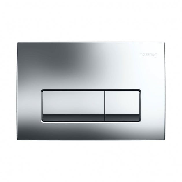 Geberit Delta50 Dual Flush Plate - Gloss Chrome - 115.105.21.5 - TAP 'N' SHOWER