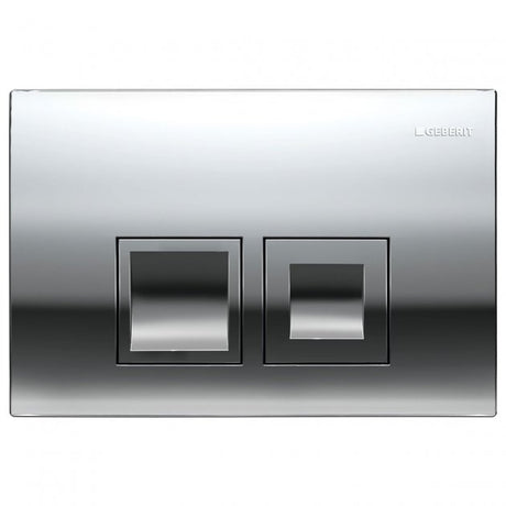 Geberit Delta35 Flush Plate for Dual Flush - Gloss Chrome Plated - 115.135.21.5 - TAP 'N' SHOWER