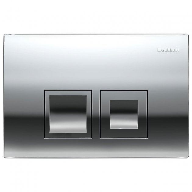 Geberit Delta35 Flush Plate for Dual Flush - Gloss Chrome Plated - 115.135.21.5 - TAP 'N' SHOWER