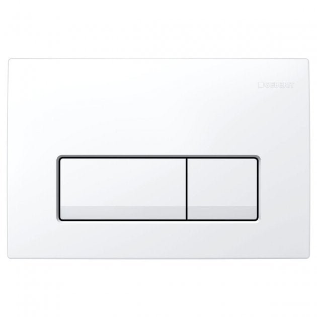 Geberit Delta50 Flush Plate for Dual Flush - White Alpine - 115.105.11.5 - TAP 'N' SHOWER