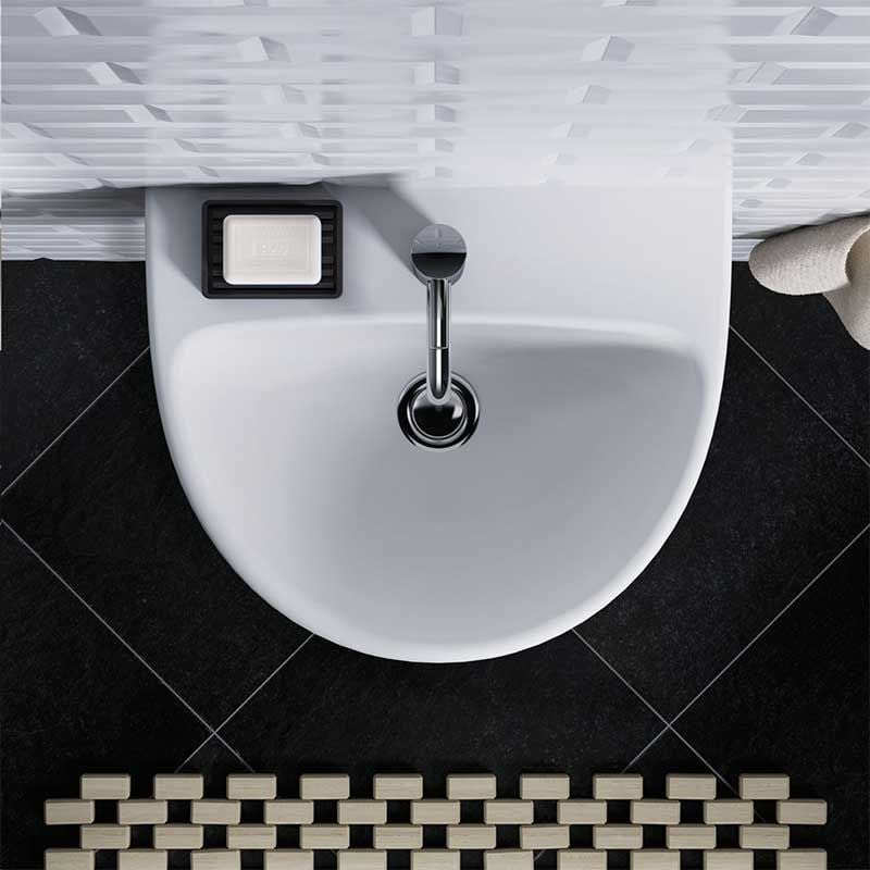 Geberit Selnova 1 Tap Hole Cloakroom Basin 360mm - White - 501.406.00.6 - TAP 'N' SHOWER