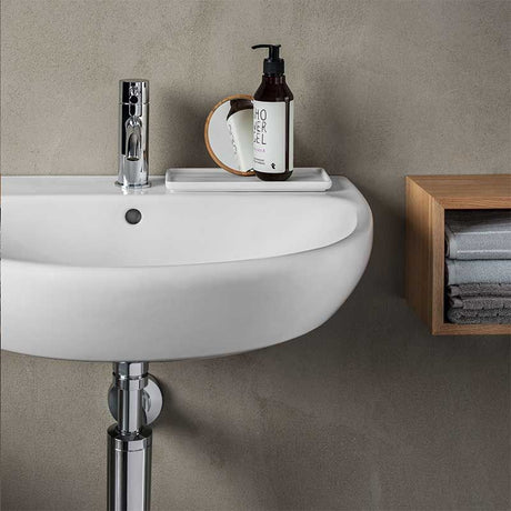 Geberit Selnova 1 Tap Hole Cloakroom Basin 450mm - White - 501.408.00.6 - TAP 'N' SHOWER
