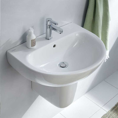 Geberit Selnova 1 Tap Hole Wash Basin 500mm - White - 501.048.00.6 - TAP 'N' SHOWER