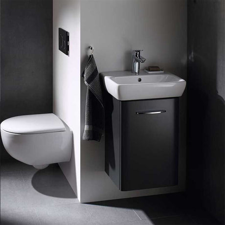 Geberit Selnova 1 Tap Hole Square Cloakroom Basin 450mm - White - 501.473.00.6 - TAP 'N' SHOWER