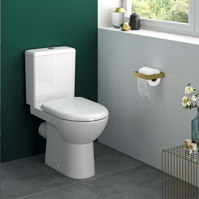 Geberit Selnova Rimless Semi Shrouded Close Coupled Pan - 500.285.01.6 - TAP 'N' SHOWER