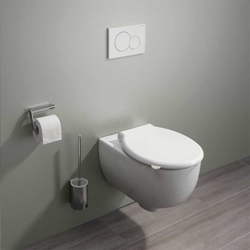 Geberit Selnova Comfort Antibacterial Standard Toilet Seat and Cover - White - 501.559.01.1 - TAP 'N' SHOWER