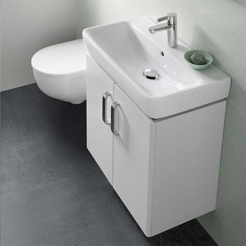 Geberit Selnova 1 Tap Hole Compact Wash Basin 550mm - White - 501.509.00.6 - TAP 'N' SHOWER
