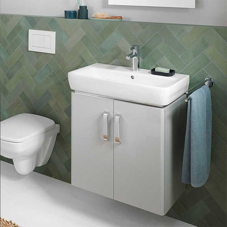 Geberit Selnova 1 Tap Hole Compact Wash Basin 600mm - White - 501.511.00.7 - TAP 'N' SHOWER