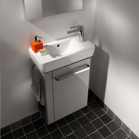 Geberit Selnova Compact LH Vanity Unit For Basin 500mm - Grey - 501.495.00.1 - TAP 'N' SHOWER