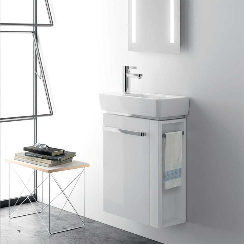 Geberit Selnova 1 Tap Hole Compact LH Countertop Basin 500mm - White - 501.506.00.7 - TAP 'N' SHOWER