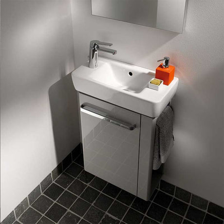Geberit Selnova Compact RH Vanity Unit For Basin 500mm - Grey - 501.497.00.1 - TAP 'N' SHOWER