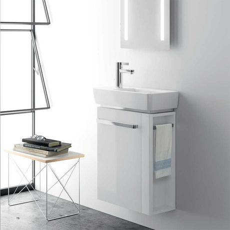 Geberit Selnova Compact RH Vanity Unit For Basin 500mm - White - 501.498.00.1 - TAP 'N' SHOWER