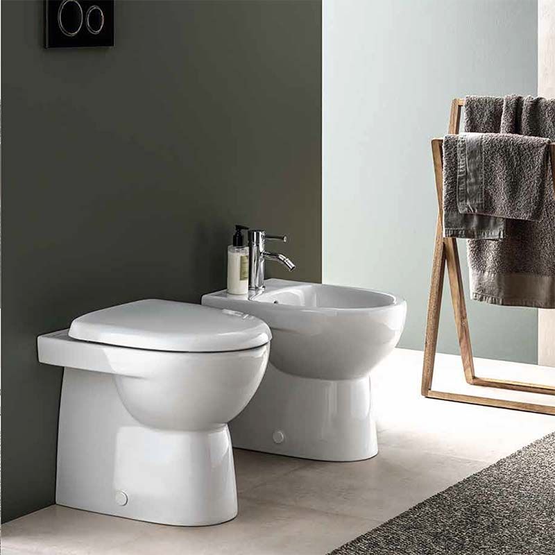 Geberit Selnova Compact Rimless Back To Wall Pan - White - 500.394.01.7 - TAP 'N' SHOWER