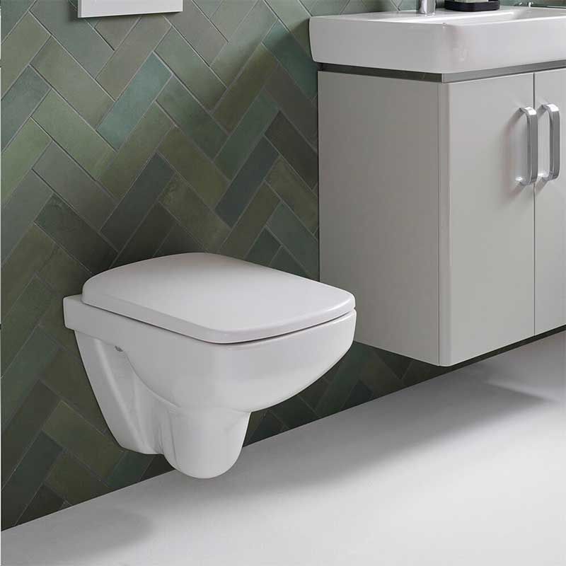 Geberit Selnova Compact Quick Release Soft Close Toilet Seat and Cover - White - 501.930.01.1 - TAP 'N' SHOWER