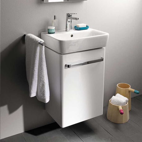 Geberit Selnova Compact Vanity Unit For 450mm Handrinse Basin - White - 501.613.01.1 - TAP 'N' SHOWER