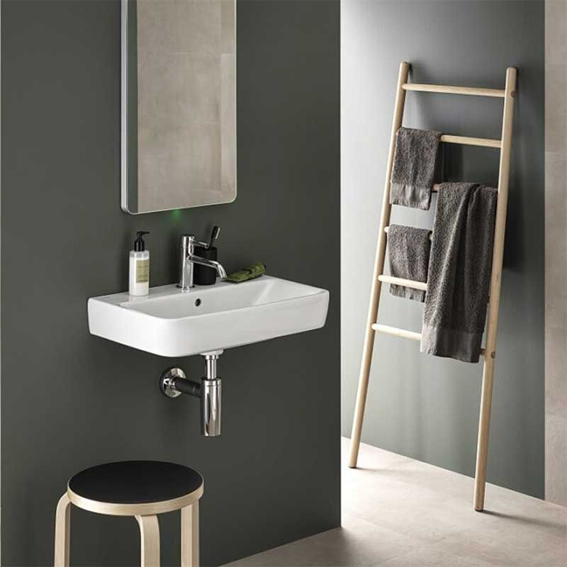 Geberit Selnova 1 Tap Hole Compact Countertop Basin 650mm - White - 501.890.00.7 - TAP 'N' SHOWER