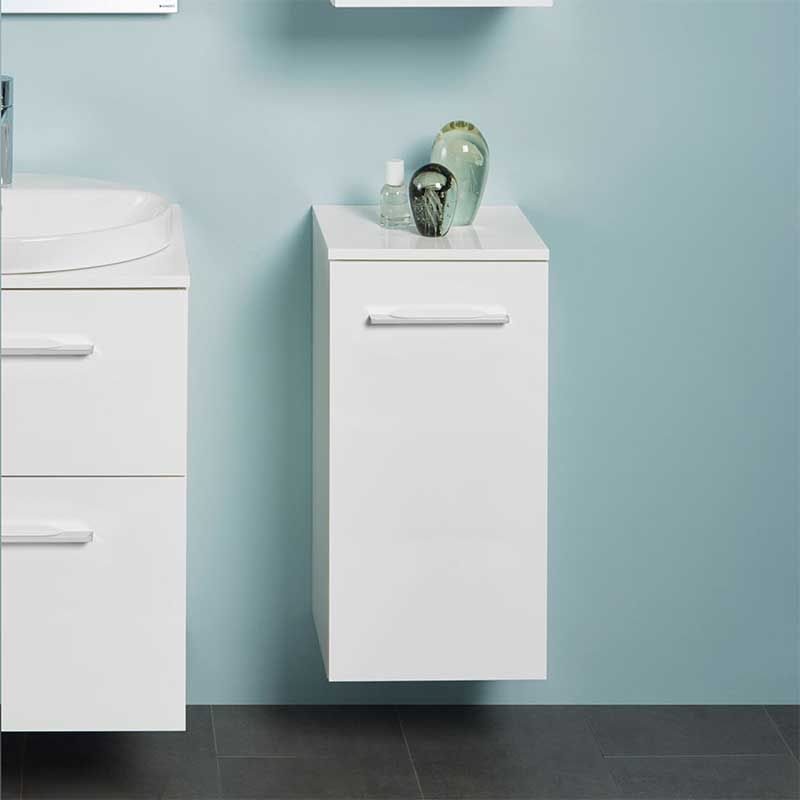 Geberit Selnova Square 1 Door Bathroom Wall Cabinet 330mm - White - 501.272.00.1 - TAP 'N' SHOWER