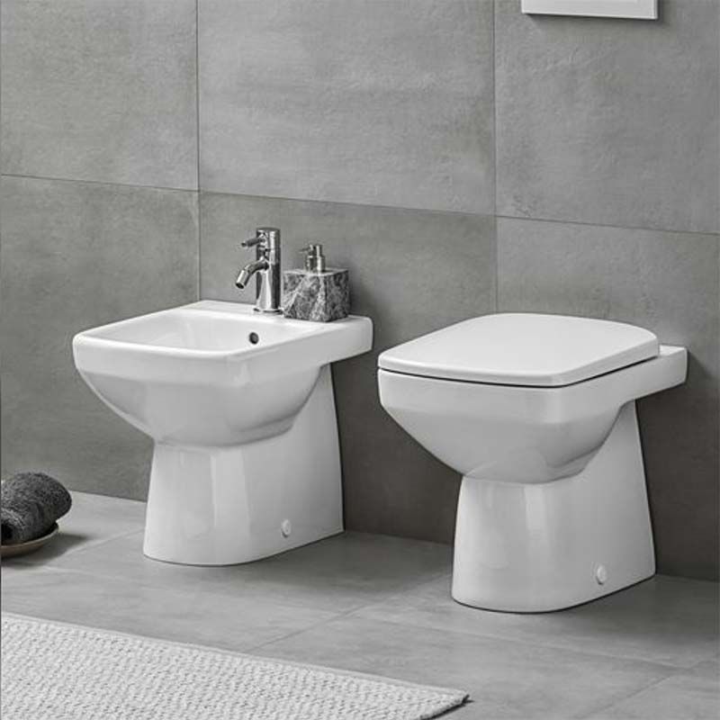 Geberit Selnova Square Back To Wall Bidet - White - 500.483.01.7 - TAP 'N' SHOWER