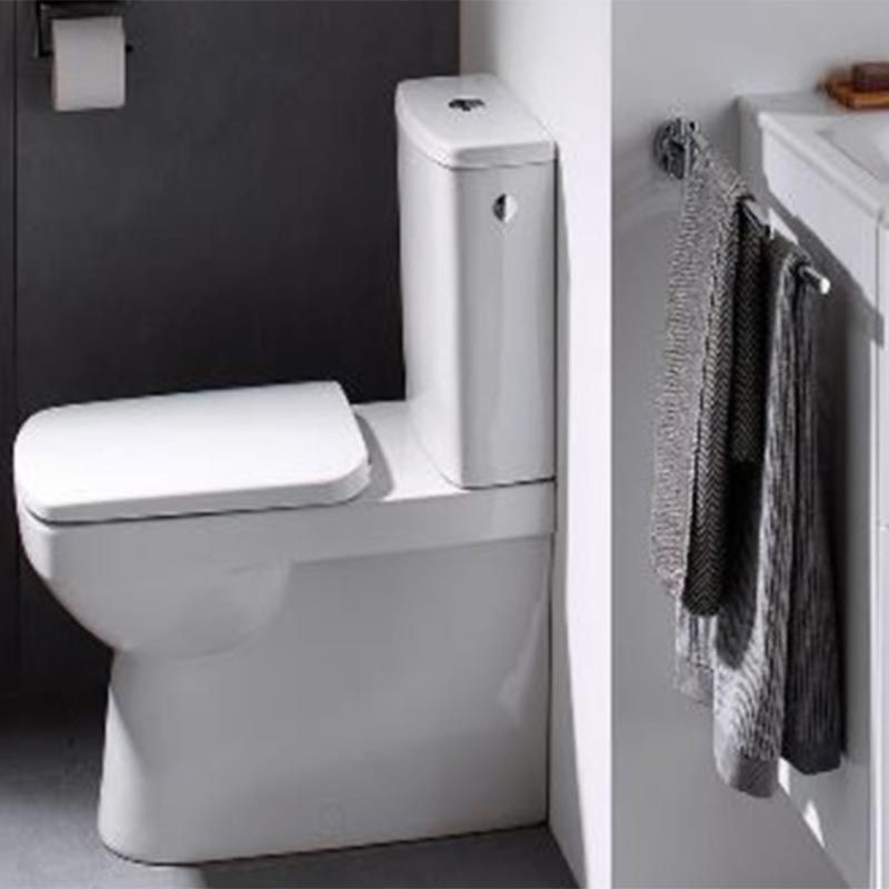 Geberit Selnova Square Rimless Semi Shrouded Close Coupled Pan - White - 500.489.01.7 - TAP 'N' SHOWER