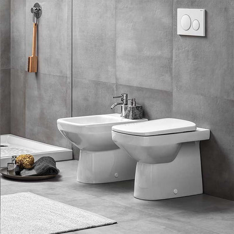 Geberit Selnova Square Standard Toilet Seat and Cover - White - 500.338.01.1 - TAP 'N' SHOWER
