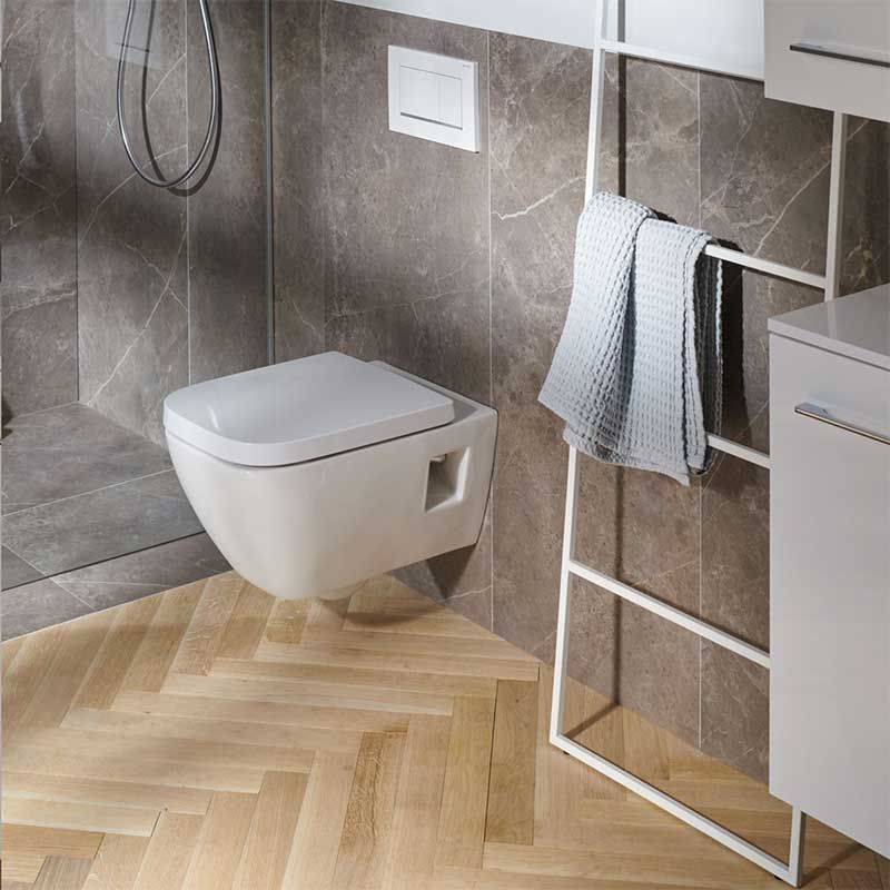 Geberit Selnova Square Soft Close Toilet Seat and Cover - 501.556.01.1 - TAP 'N' SHOWER