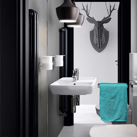 Geberit Selnova 1 Tap Hole Square Countertop Basin 550mm - White - 501.462.00.6 - TAP 'N' SHOWER