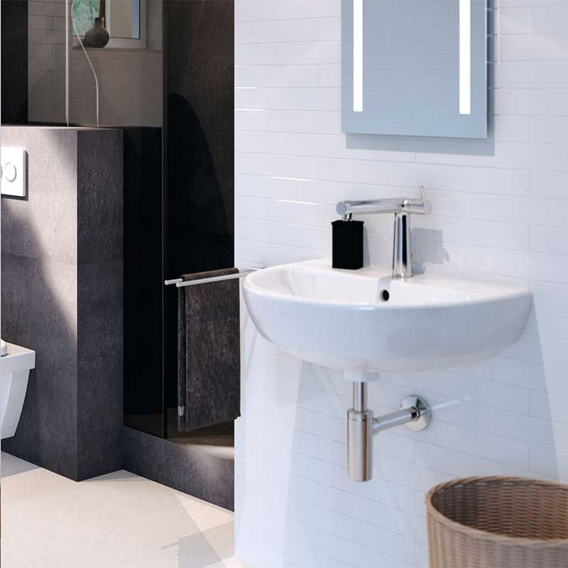 Geberit Selnova 1 Tap Hole Countertop Basin 600mm - White - 501.401.00.6 - TAP 'N' SHOWER