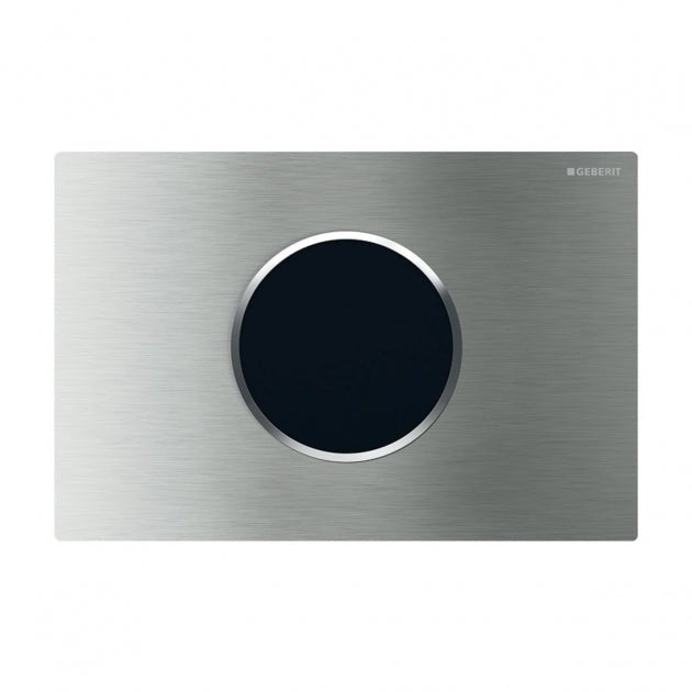 Geberit Sigma10 Infra - Red Mains Operated Automatic Flush Plate - Brushed Stainless Steel - 115.907.SN.6 - TAP 'N' SHOWER
