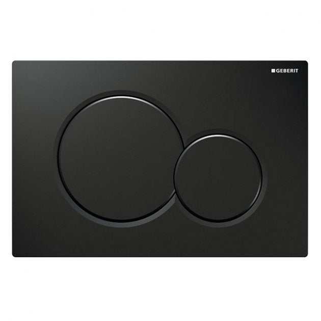 Geberit Sigma01 Modern Dual Flush Plate - Jet Black - 115.770.DW.5 - TAP 'N' SHOWER