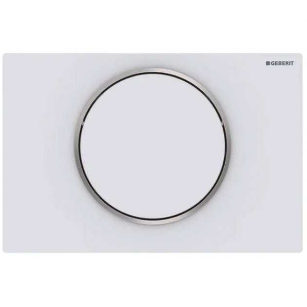 Geberit Sigma10 Modern Rectangular Single Flush Plate - Matt White - 115.758.JT.5