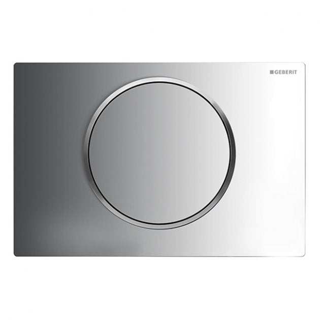 Geberit Sigma10 Modern Rectangular Single Flush Plate - Gloss/Matt Chrome - 115.758.KH.5