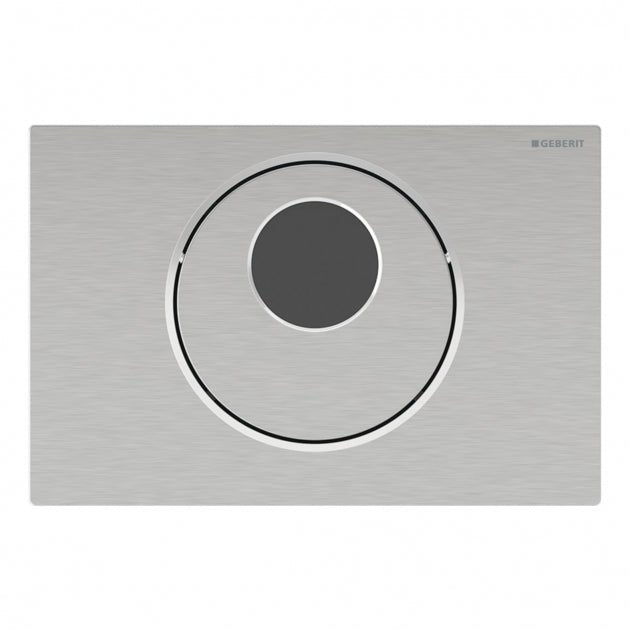 Geberit Sigma10 Battery Operated Dual Flush Plate for Cistern - Steel Brushed - 115.891.SN.6 - TAP 'N' SHOWER