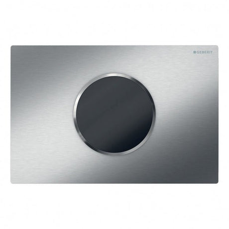 Geberit Sigma10 Battery - Operated Touchless Anti - Vandal Dual Flush Plate - Brushed Steel - 115.909.SN.6 - TAP 'N' SHOWER