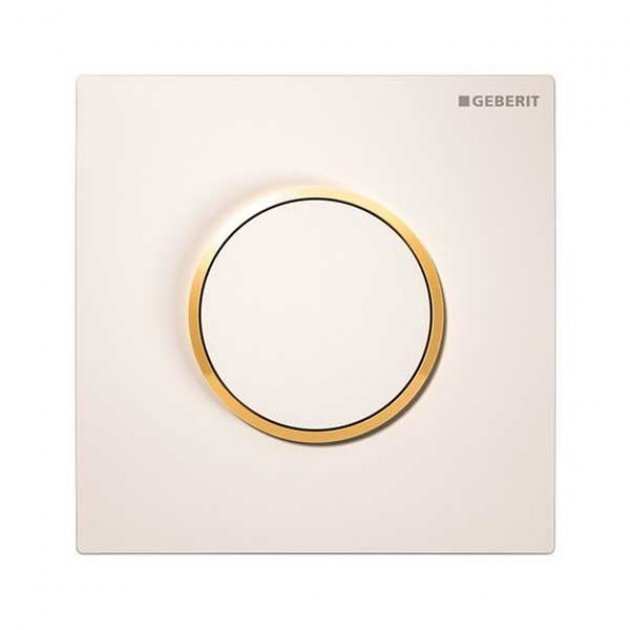 Geberit Sigma10 Contemporary Hytouch Hand Operated Modern Pneumatic Urinal Flushing Control - White - 116.015.KK.1