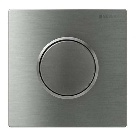 Geberit Sigma10 Contemporary Hytouch Hand Operated Pneumatic Push Button Urinal Flushing Control - Brushed Stainless Steel - 116.015.SN.1