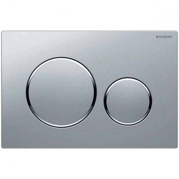 Geberit Sigma20 Modern Rectangular Dual Flush Plate - Matt Chrome - 115.882.JQ.1 - TAP 'N' SHOWER